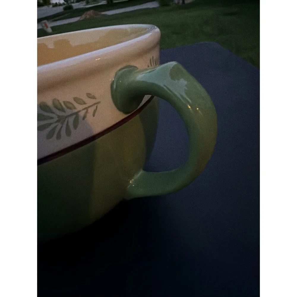 Pfaltzgraff Circle of Kindness Tipperary Bakers Batter Bowl Green VTG Pancakes